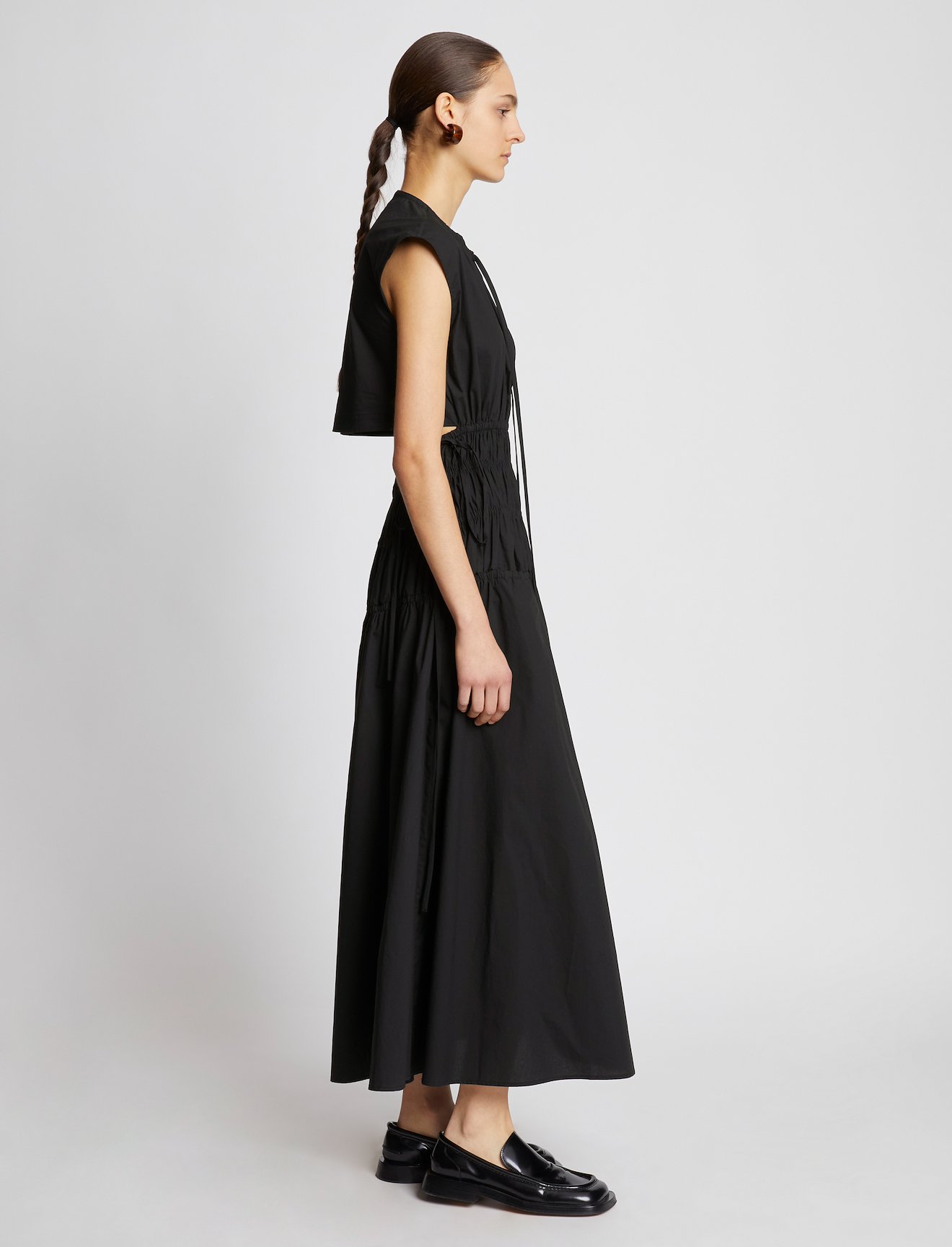Poplin Drawstring Midi Dress #1