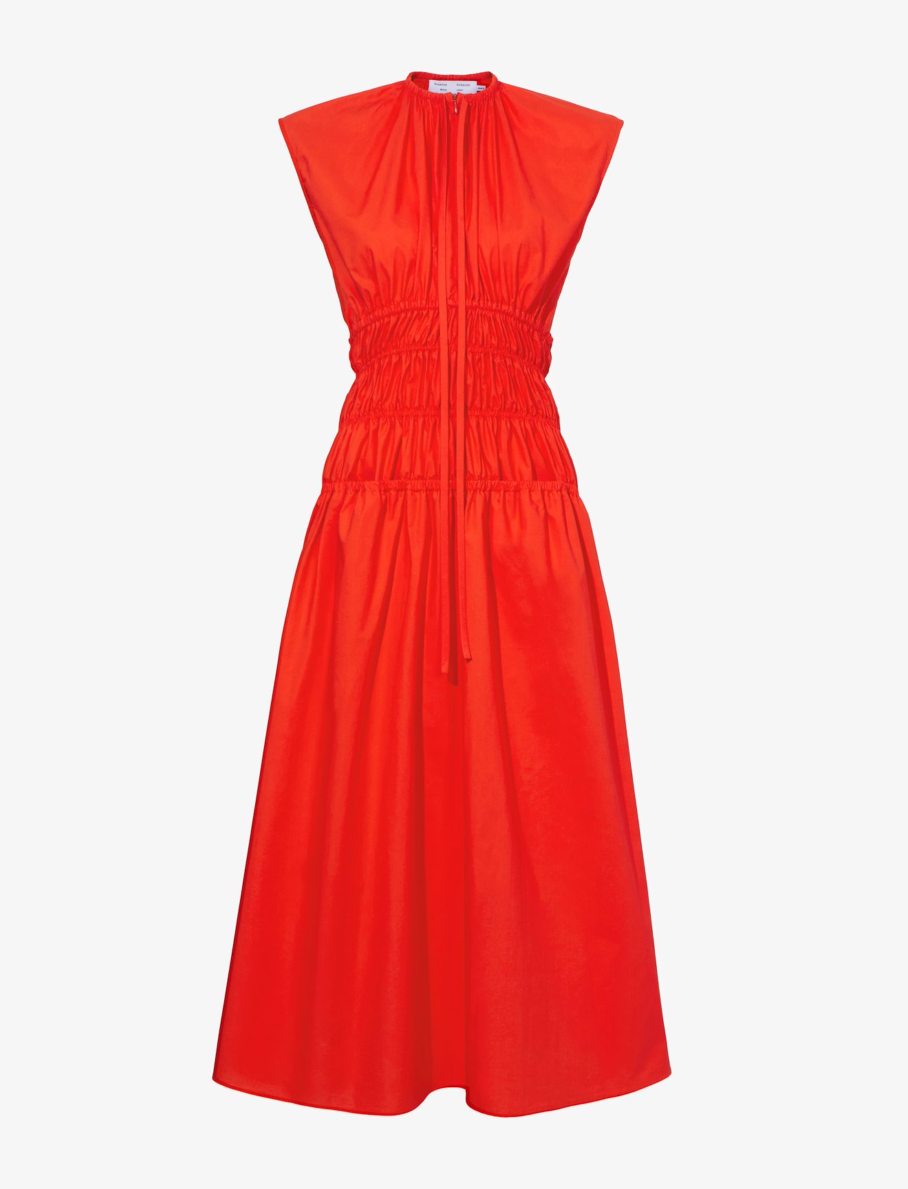 Poplin Drawstring Midi Dress #4