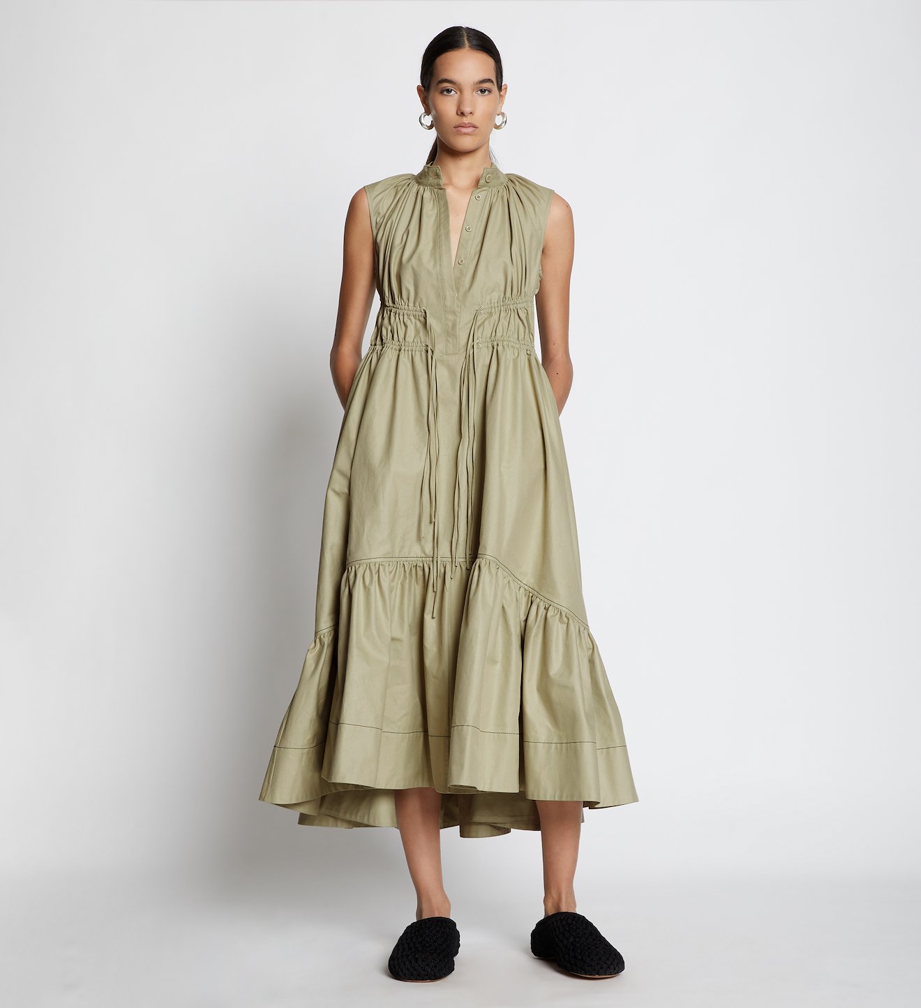 Poplin Sleeveless Dress