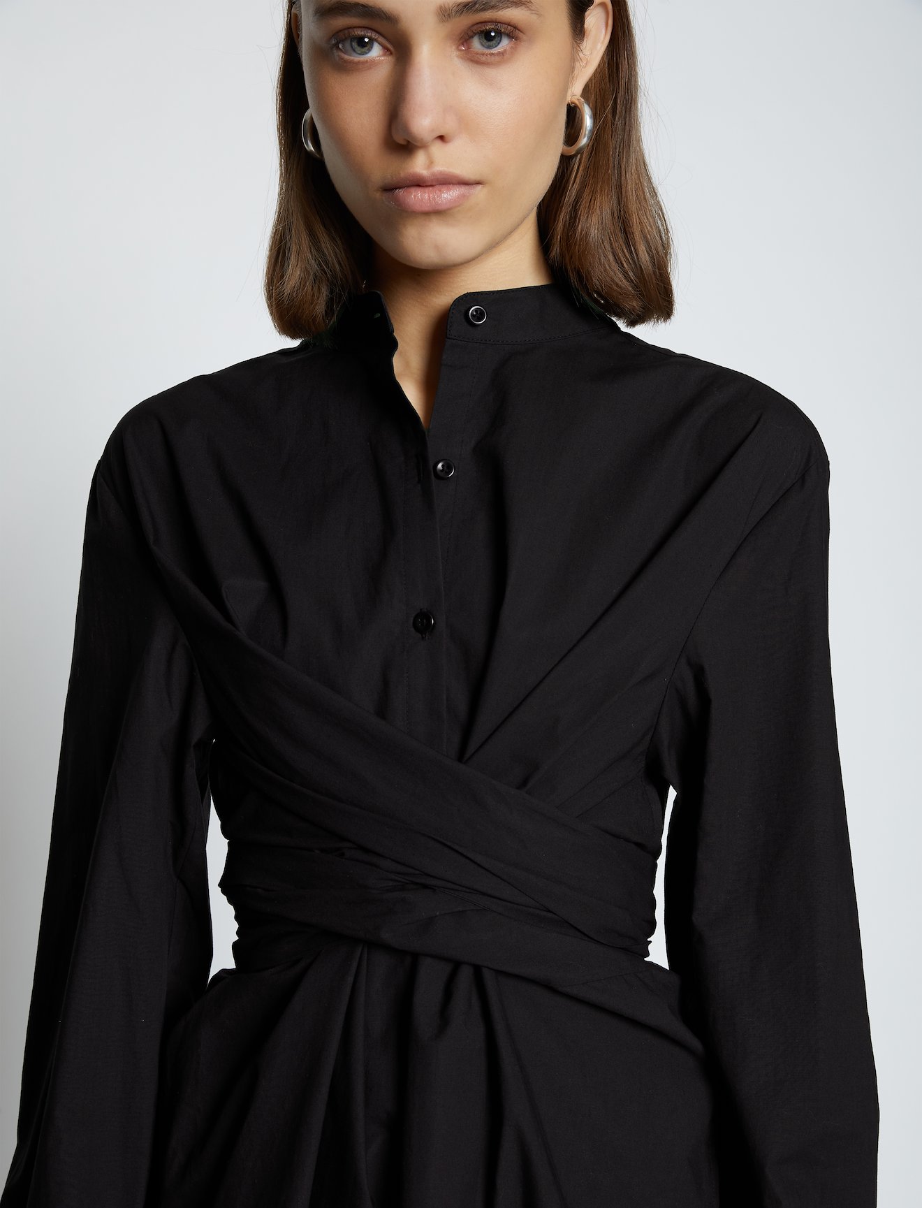 Poplin Tied Shirt Dress #4