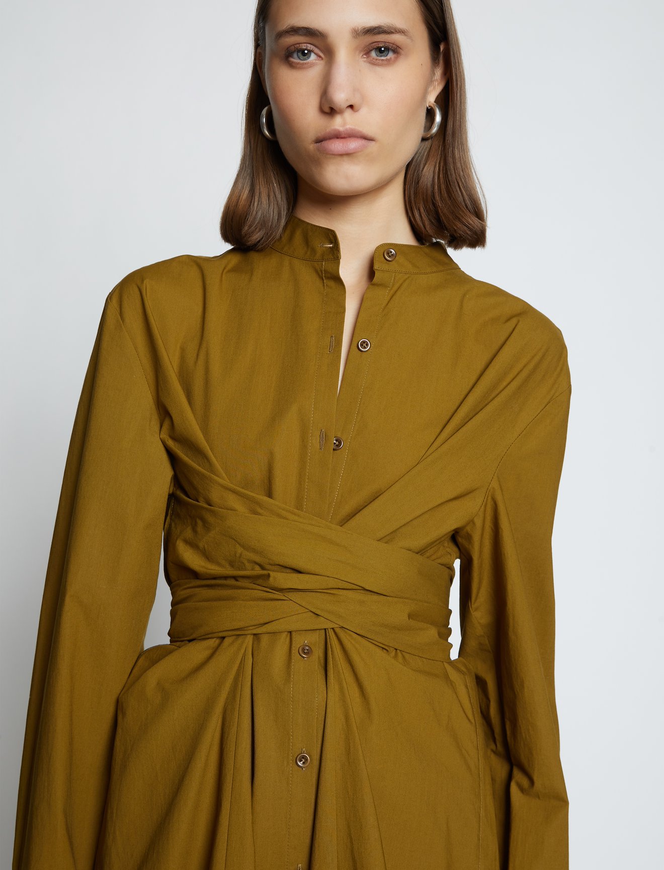 Poplin Tied Shirt Dress #3