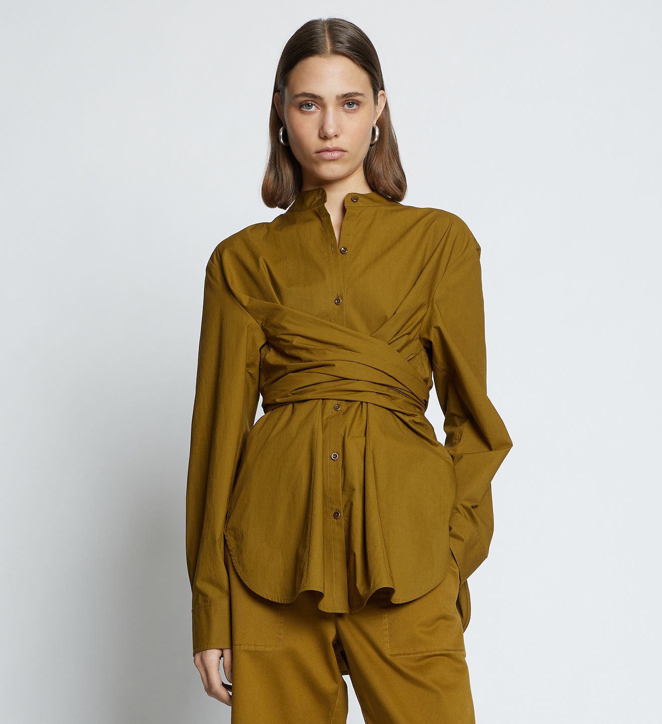 Poplin Tied Shirt