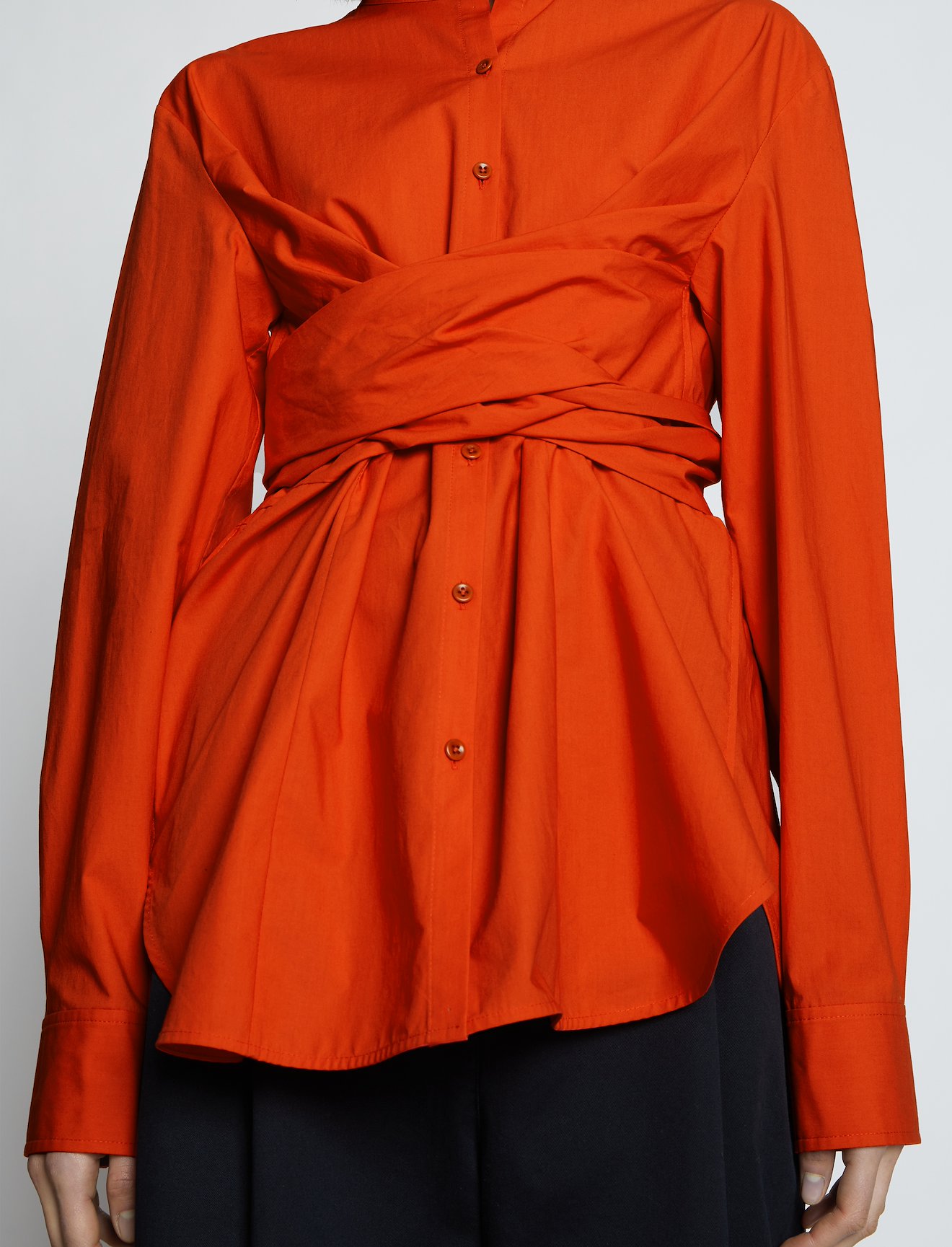 Poplin Tied Shirt #4