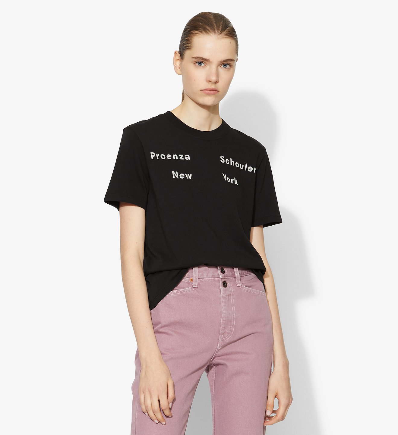 Proenza Schouler Ps Ny Short Sleeve T Shirt Official Site