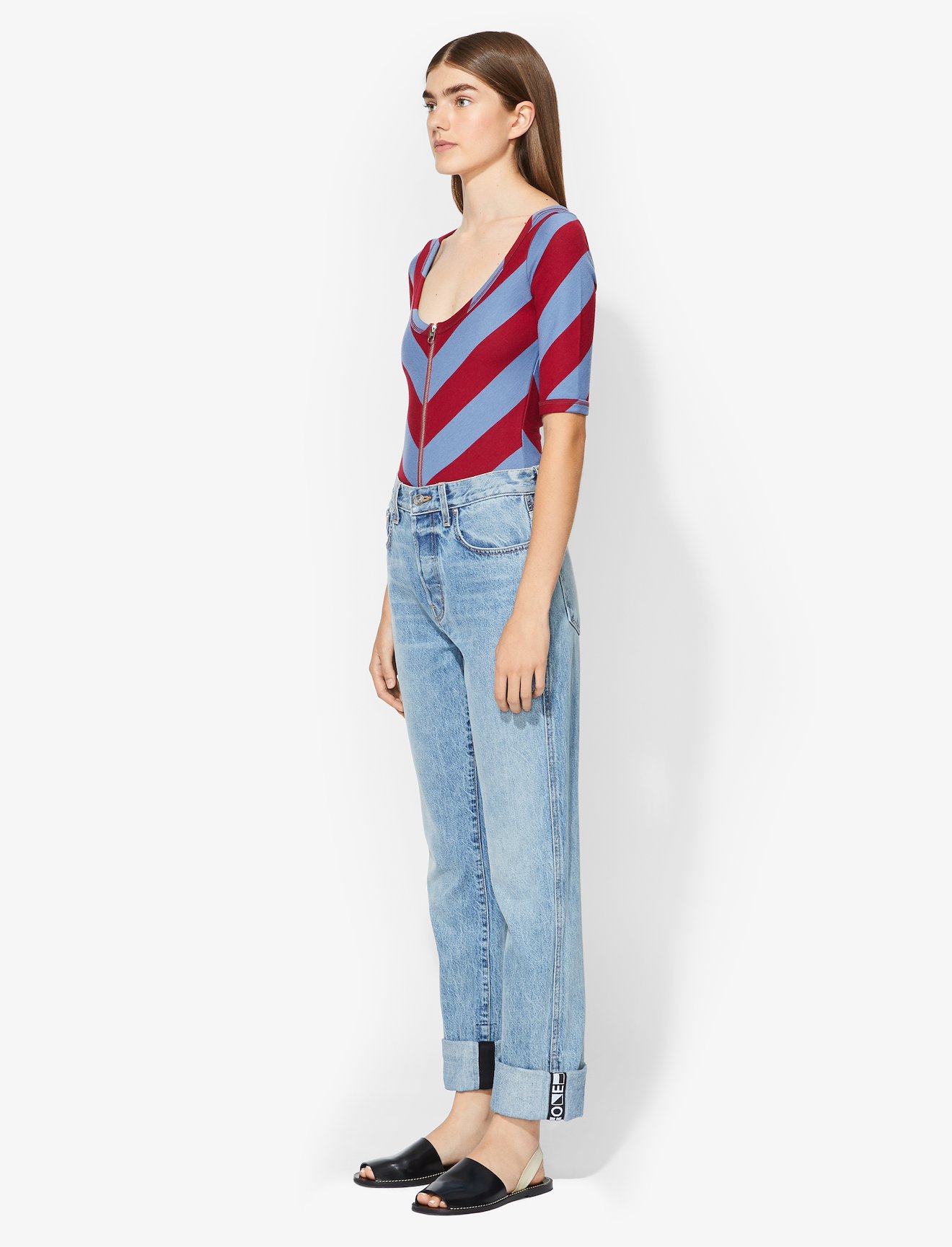 PSWL Diagonal Stripe Scoop Bodysuit #2