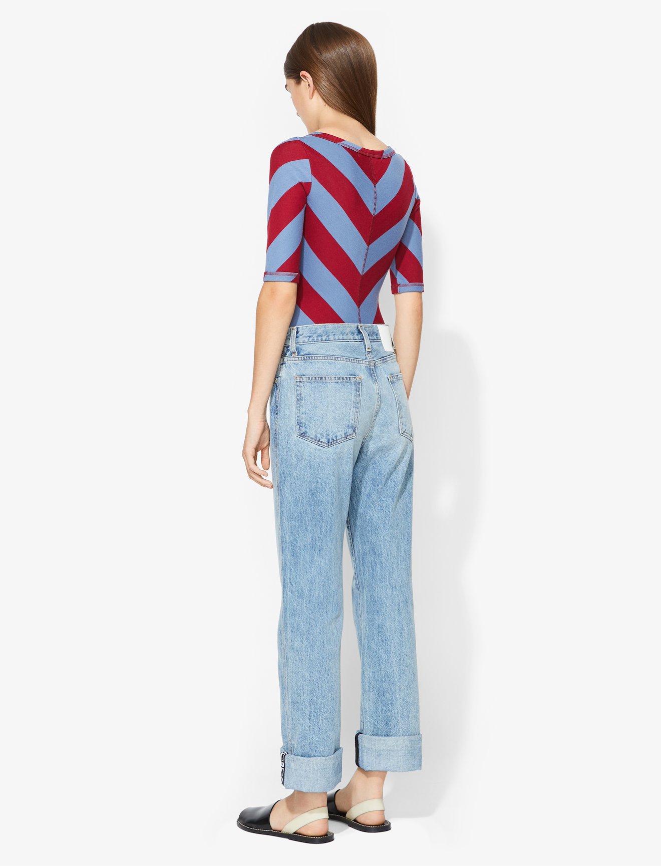 PSWL Diagonal Stripe Scoop Bodysuit #3