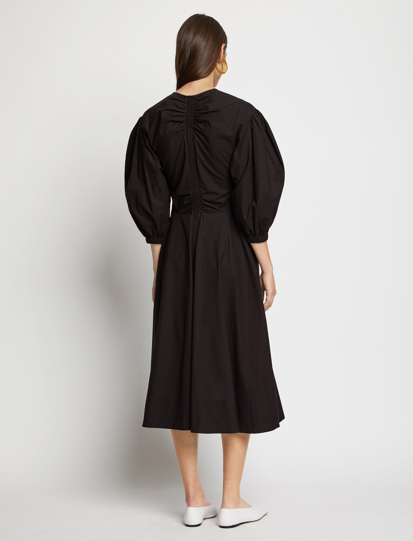 Puff Sleeve Poplin Dress #2