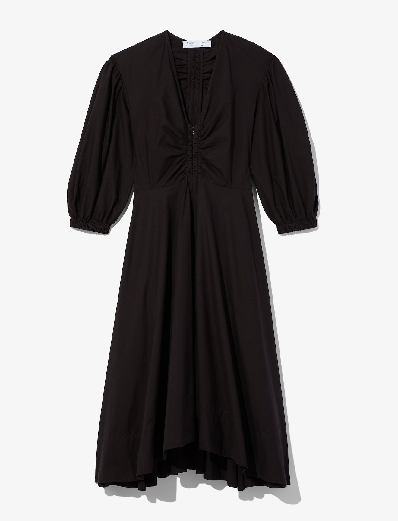 Puff Sleeve Poplin Dress #4