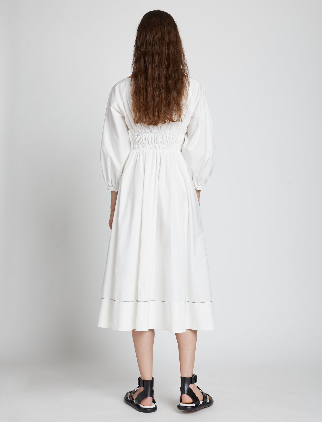 Puff Sleeve Poplin Dress #2