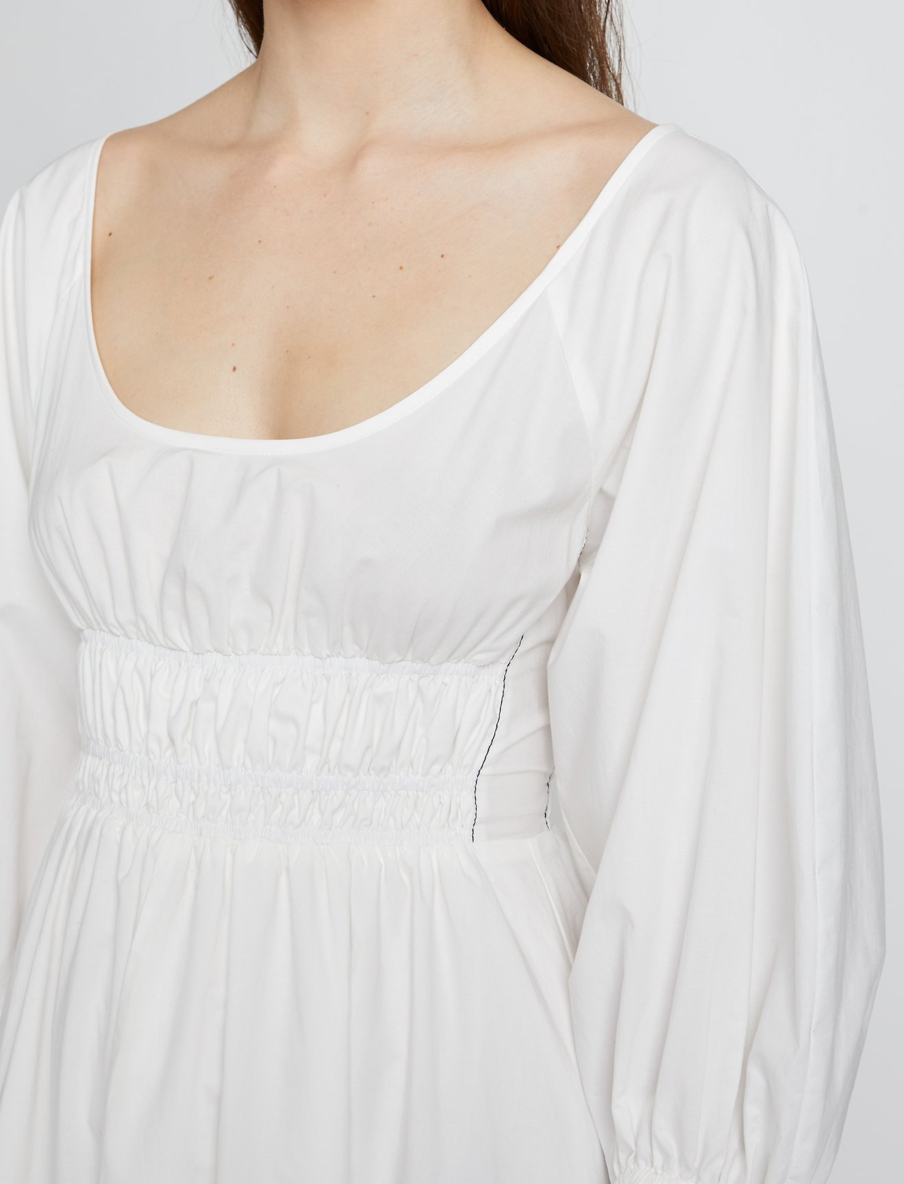 Puff Sleeve Poplin Dress #3