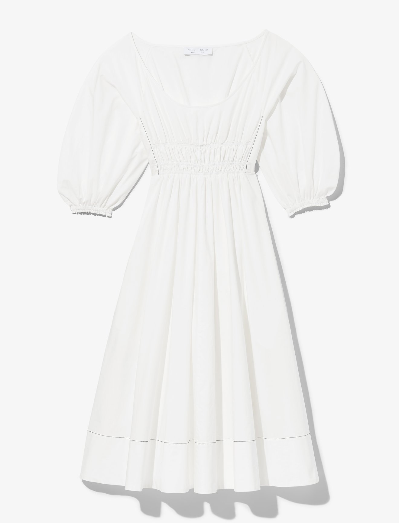 Puff Sleeve Poplin Dress #4