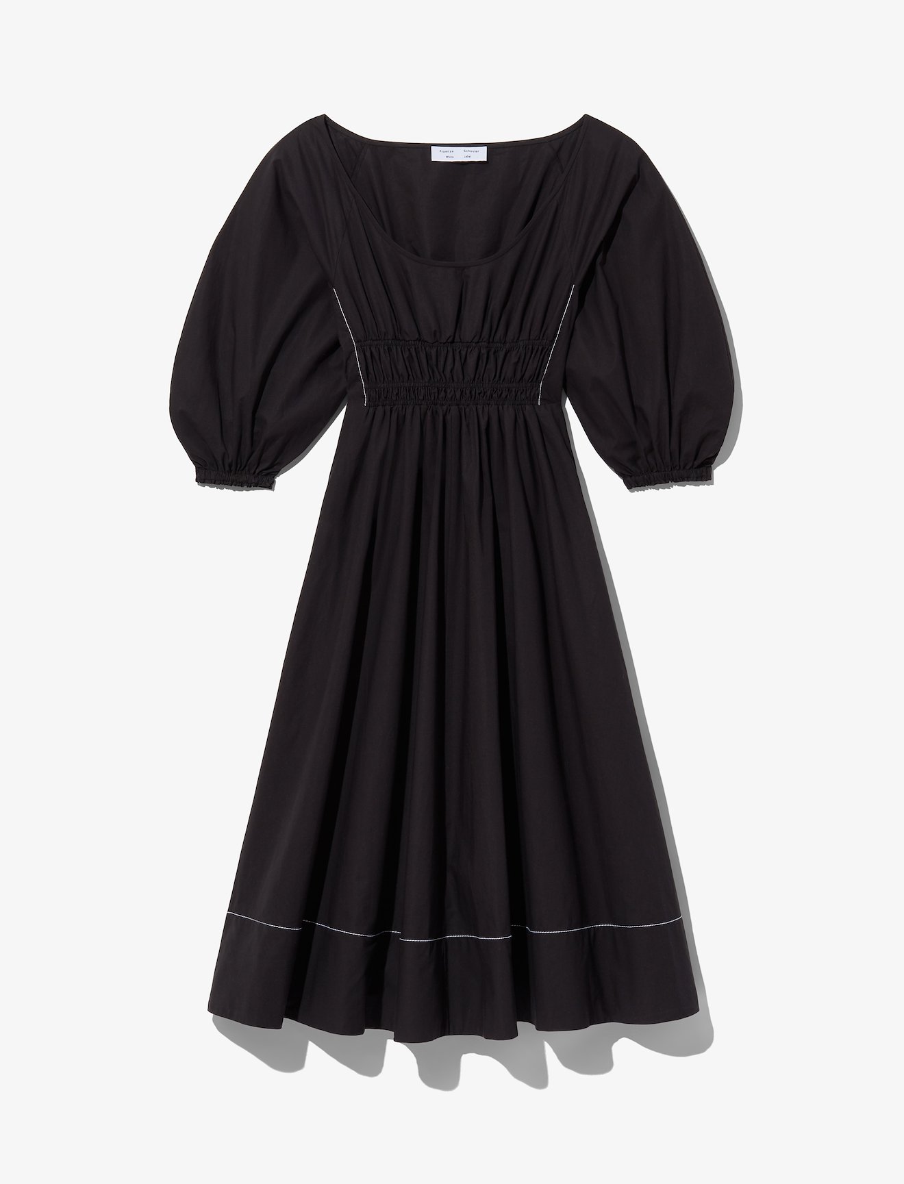 Puff Sleeve Poplin Dress #4