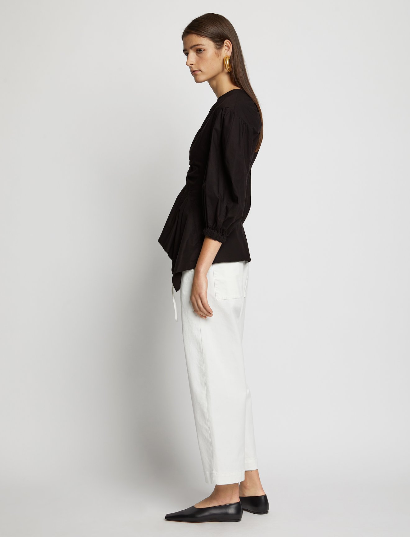 Puff Sleeve Poplin Top #2