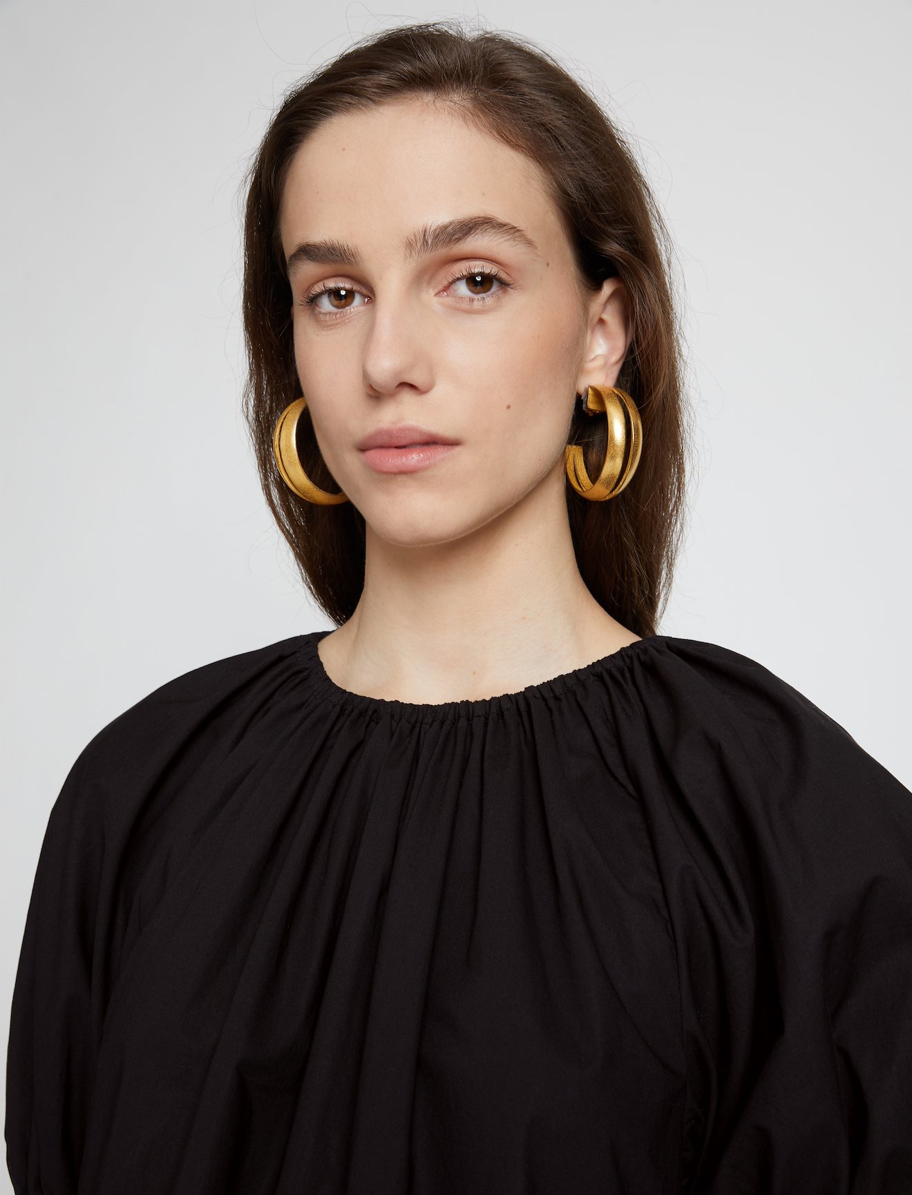 Puff Sleeve Poplin Top #4