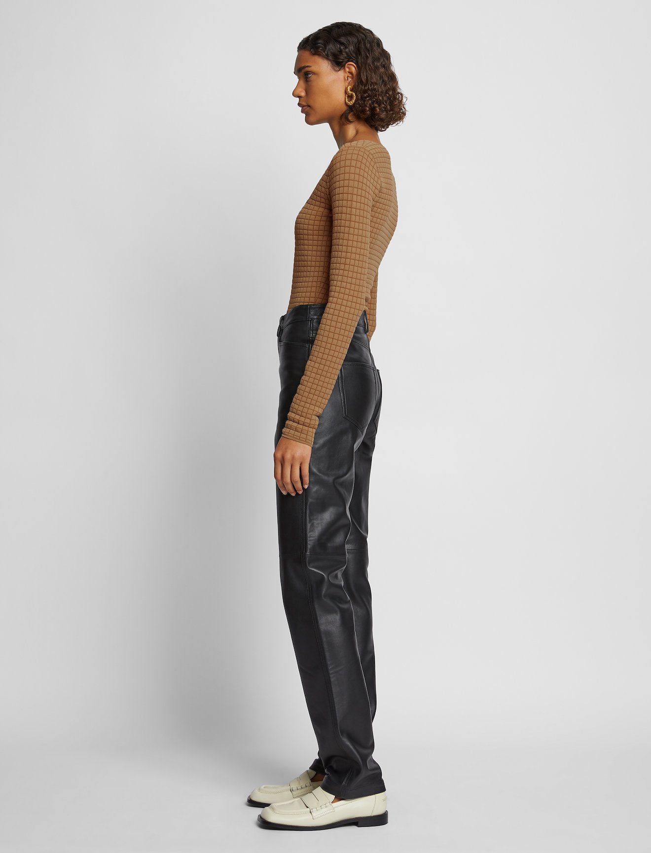 Quilted Knit Square Neck Top #2