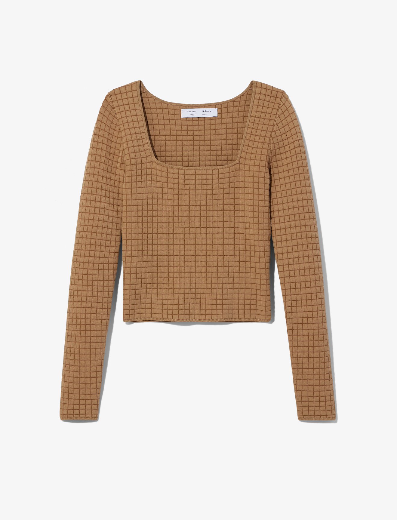 Quilted Knit Square Neck Top #5