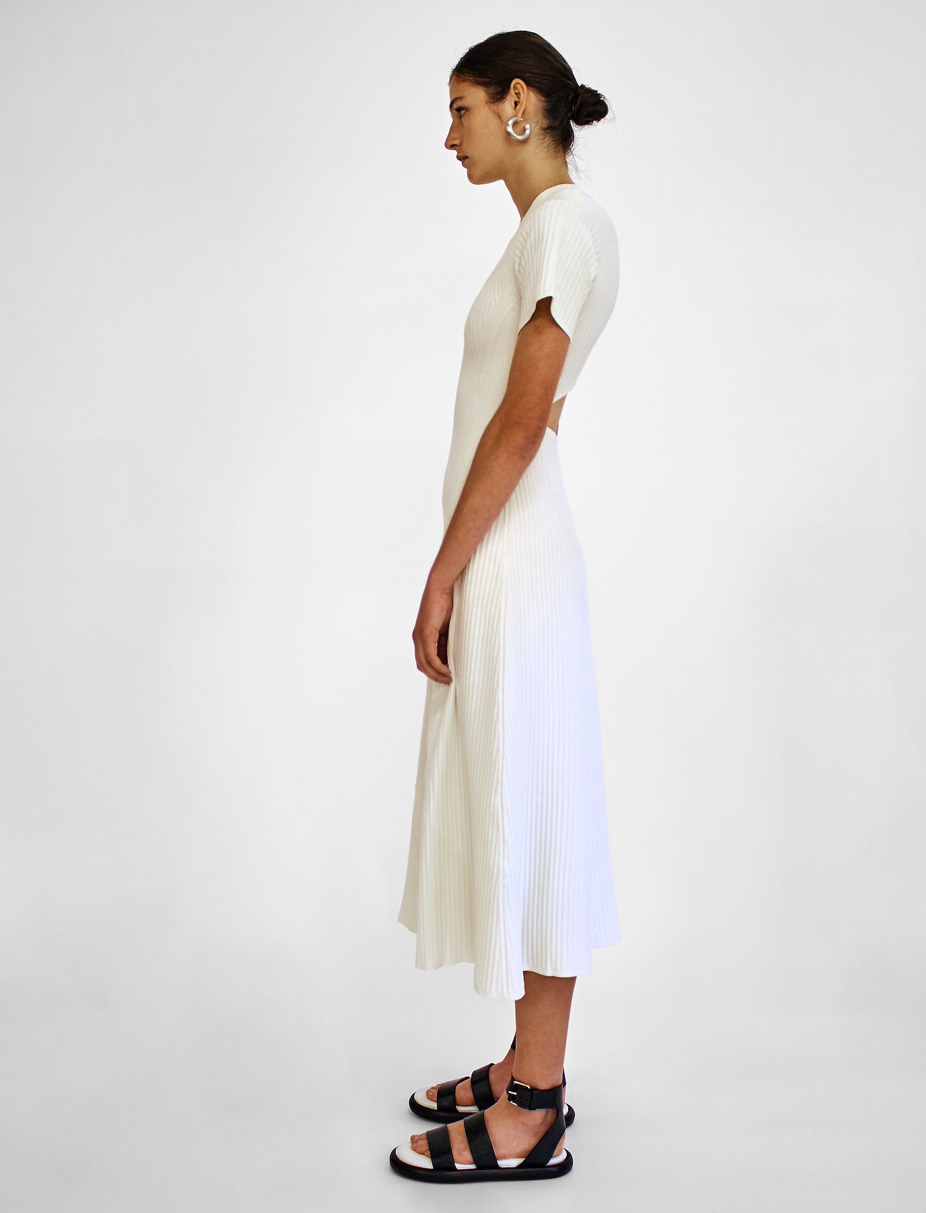 Rib Detail Cut Out Dress #1