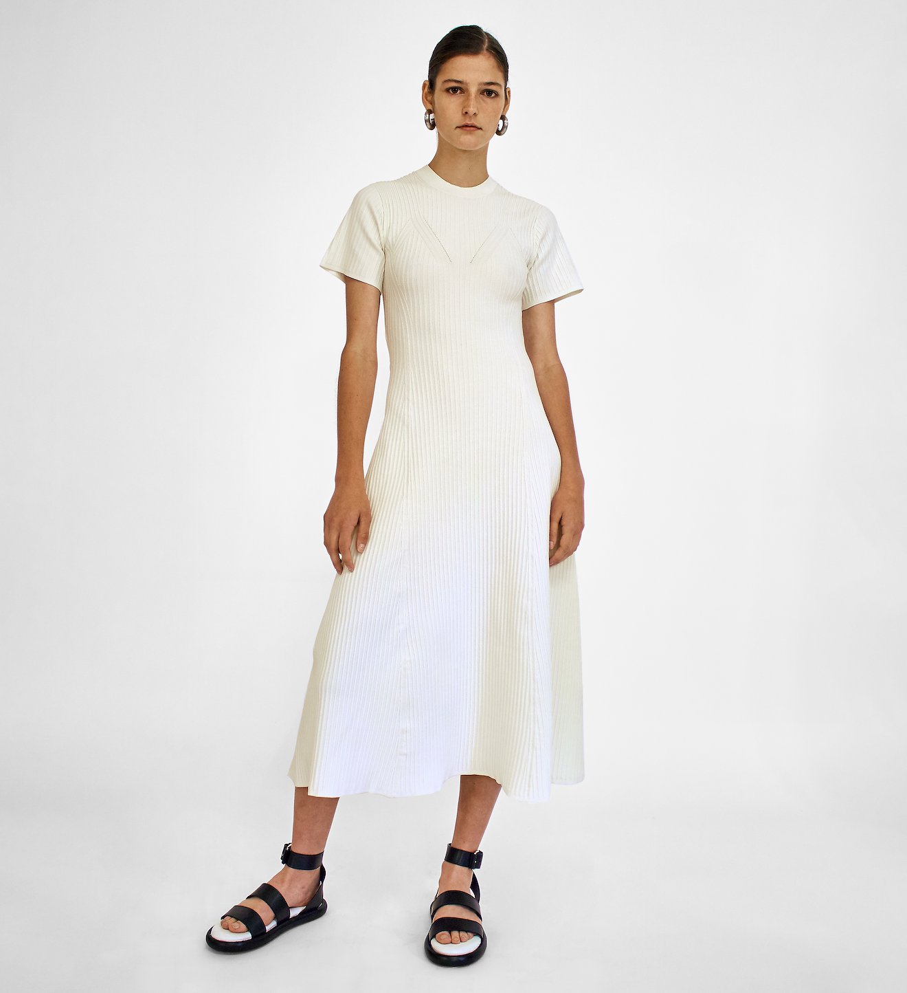 Rib Detail Cut Out Dress
