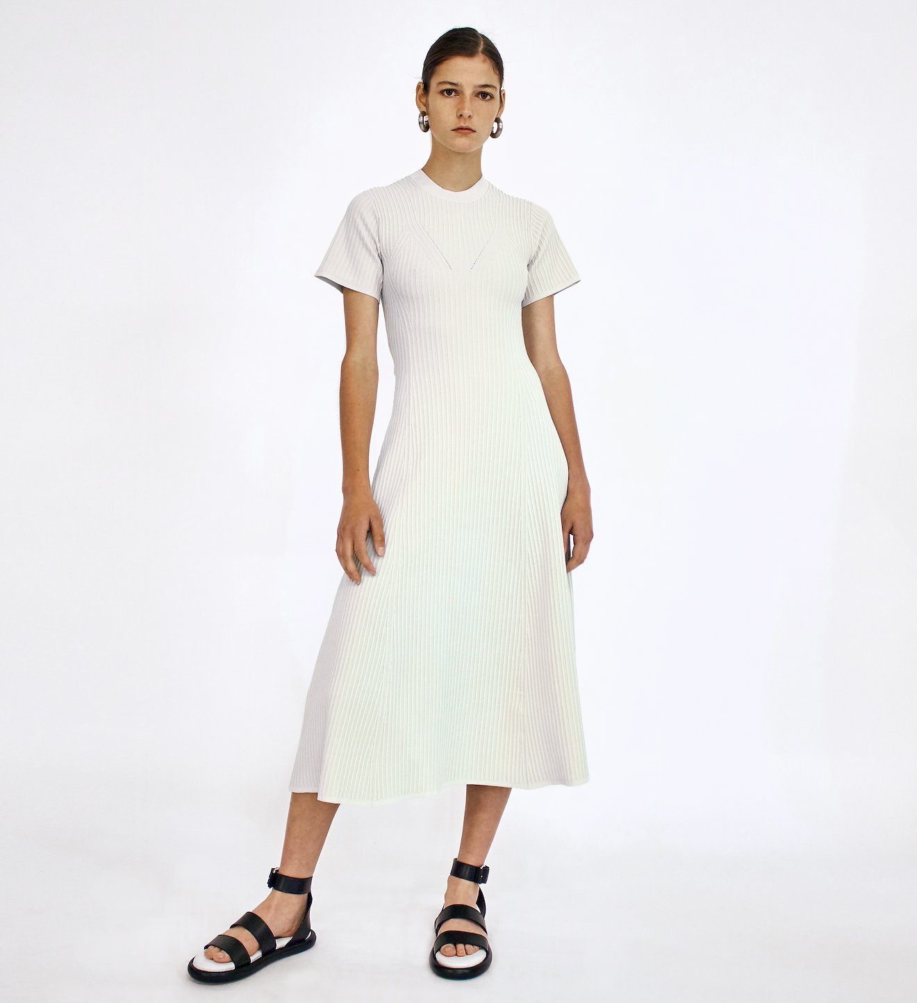 Rib Detail Cut Out Dress