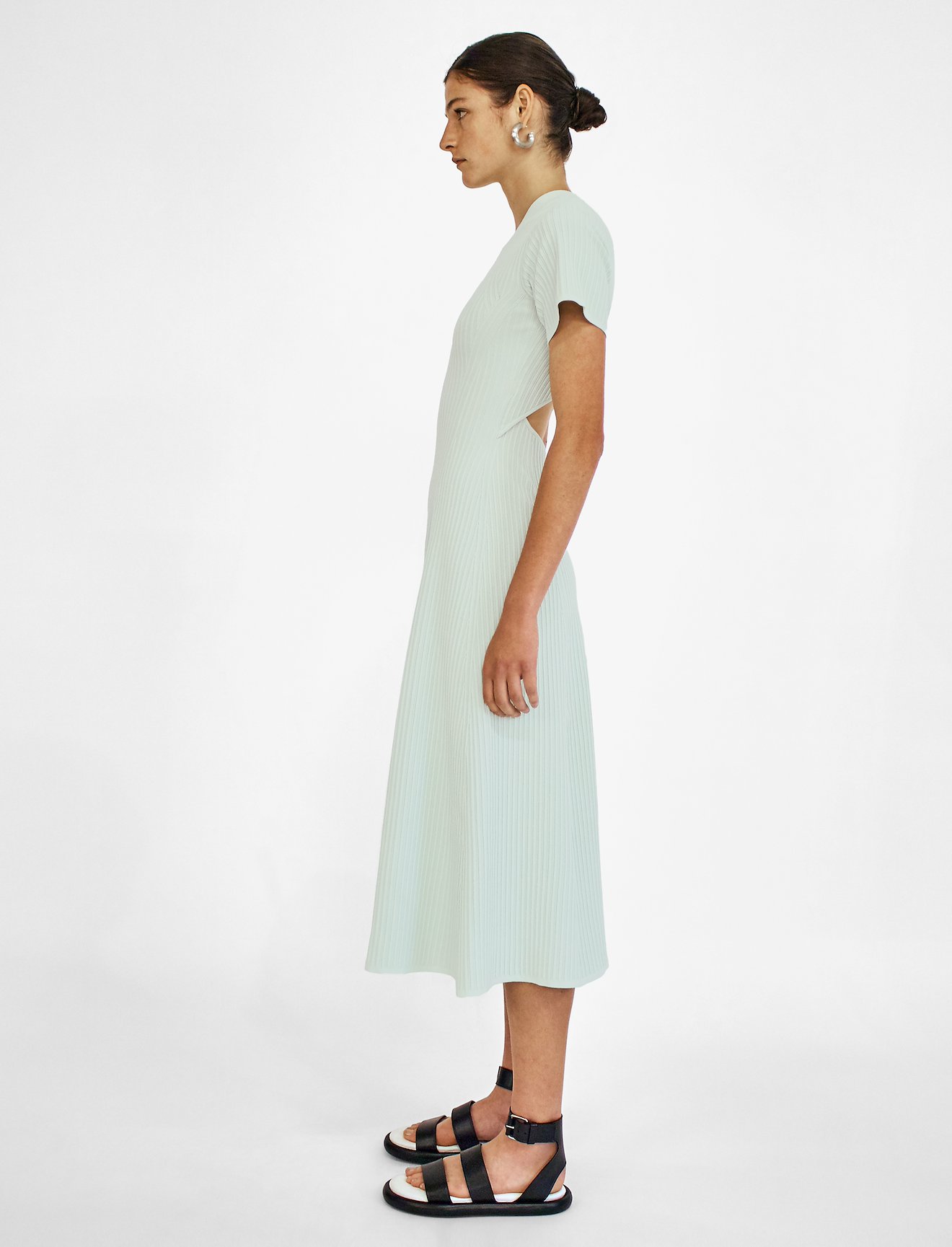 Rib Detail Cut Out Dress #1