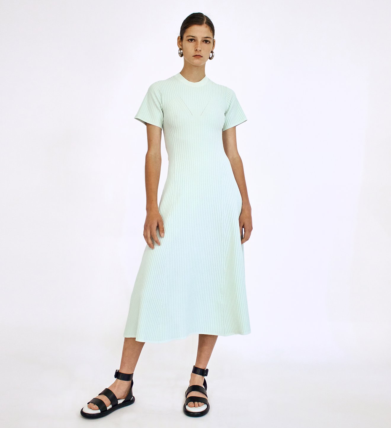 Rib Detail Cut Out Dress
