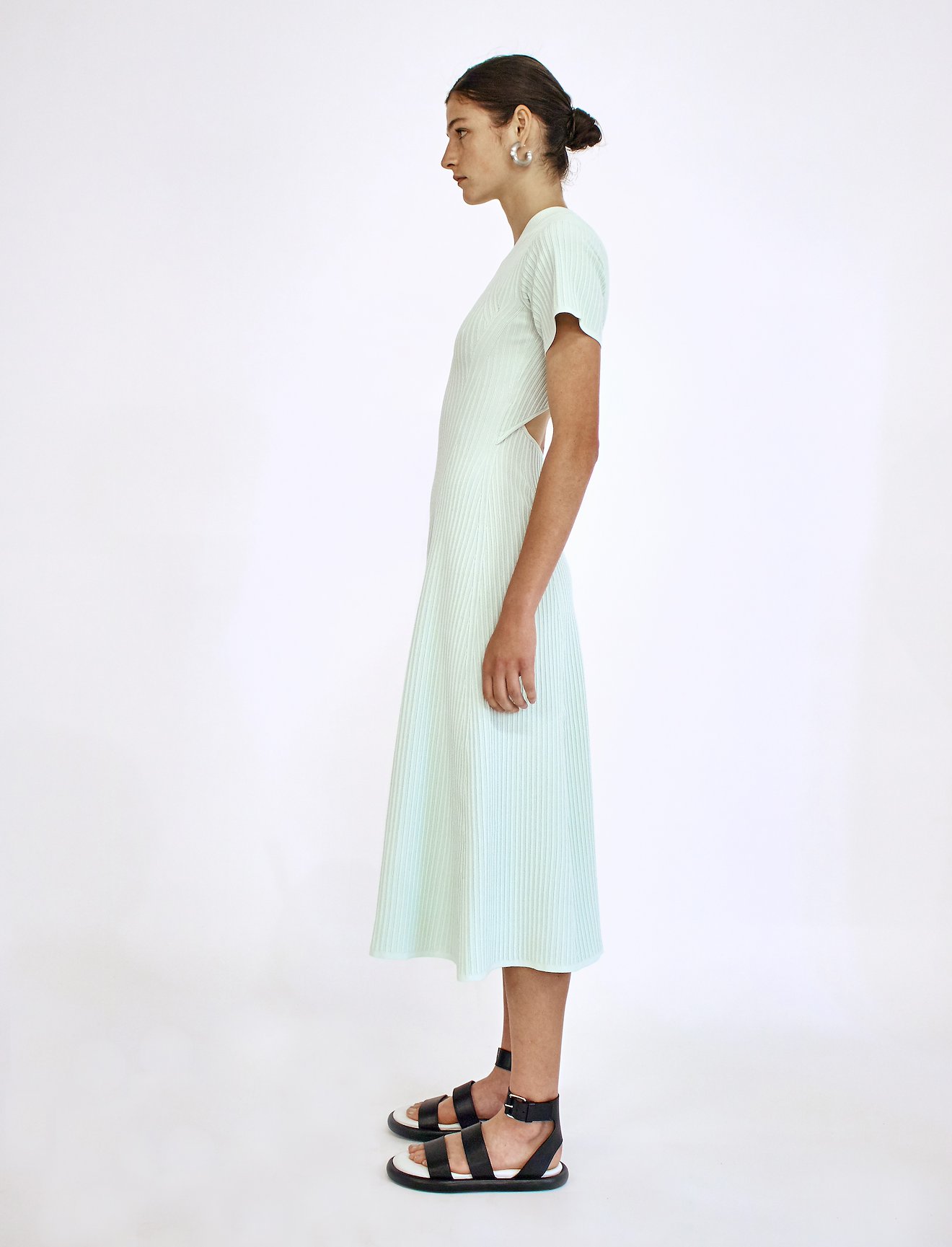 Rib Detail Cut Out Dress #1