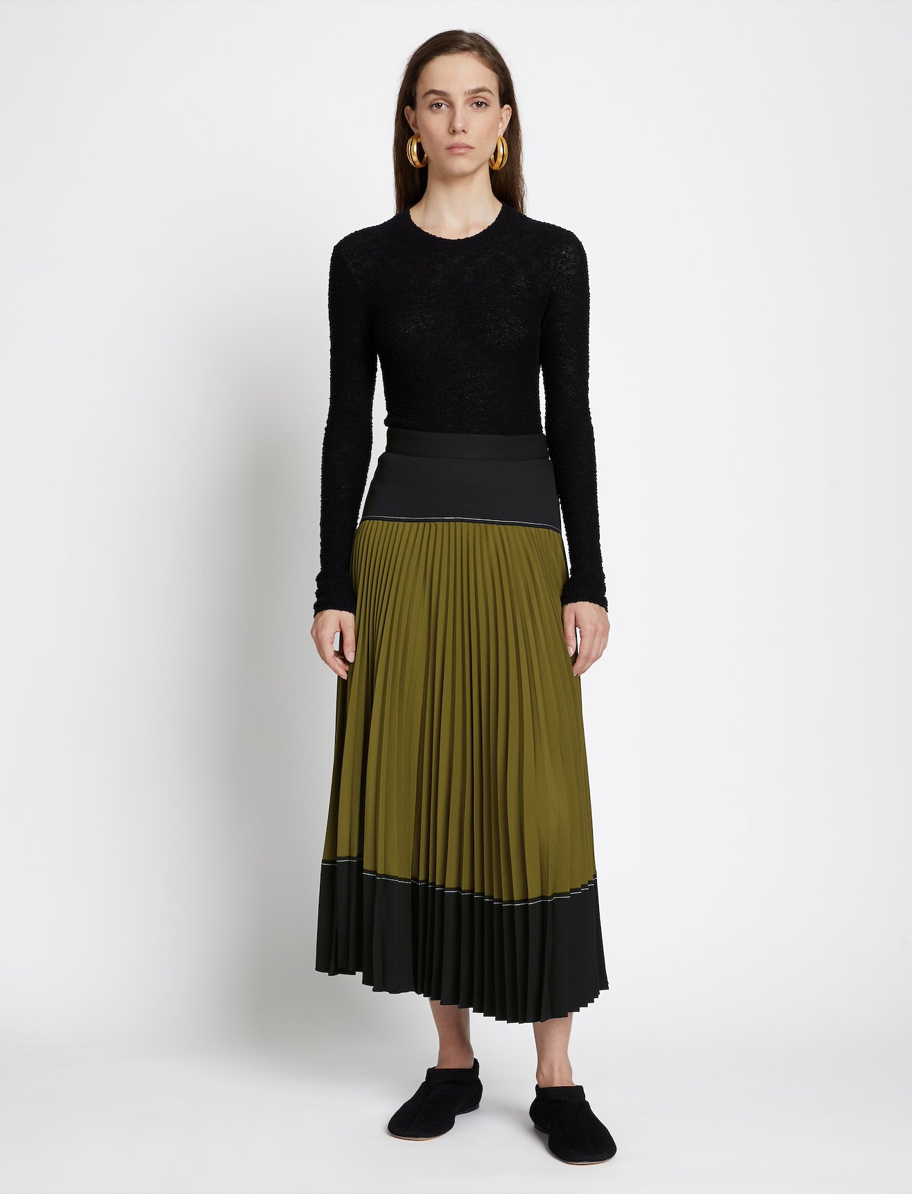 Rib Detail Knit Top #1