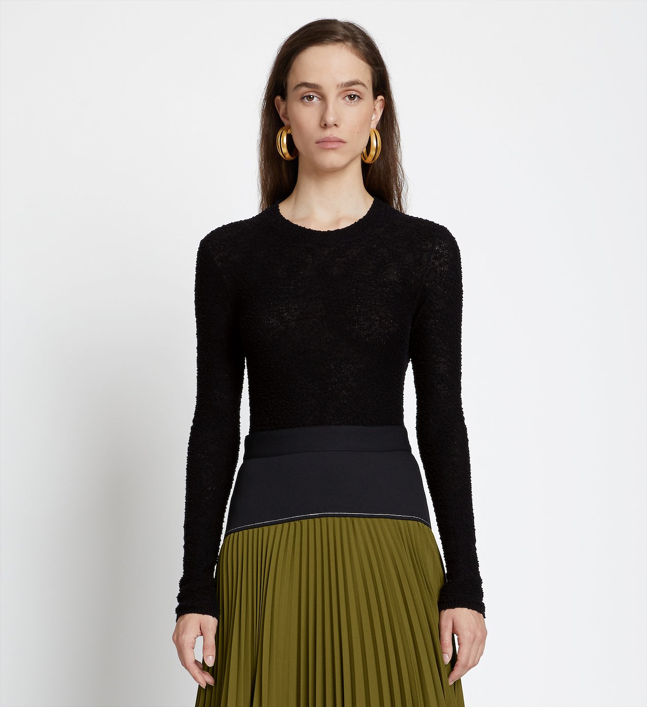 Rib Detail Knit Top
