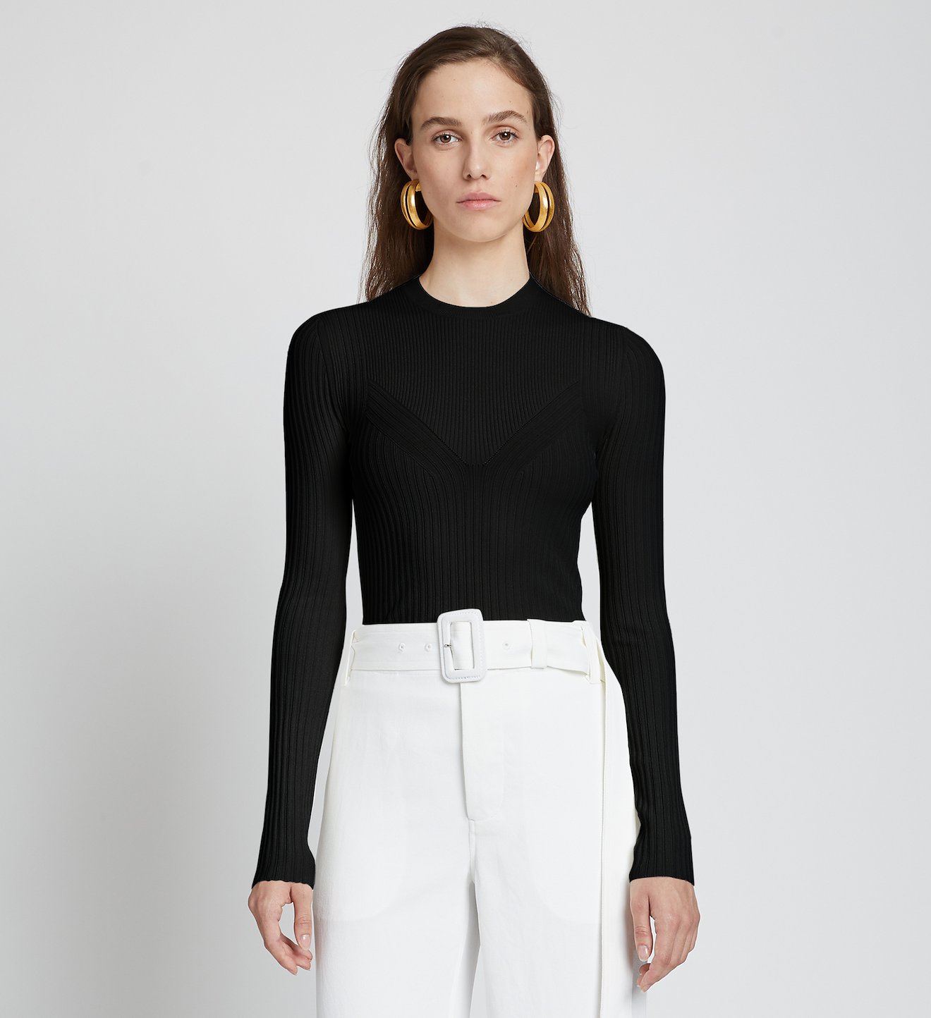 Rib Detail Knit Top