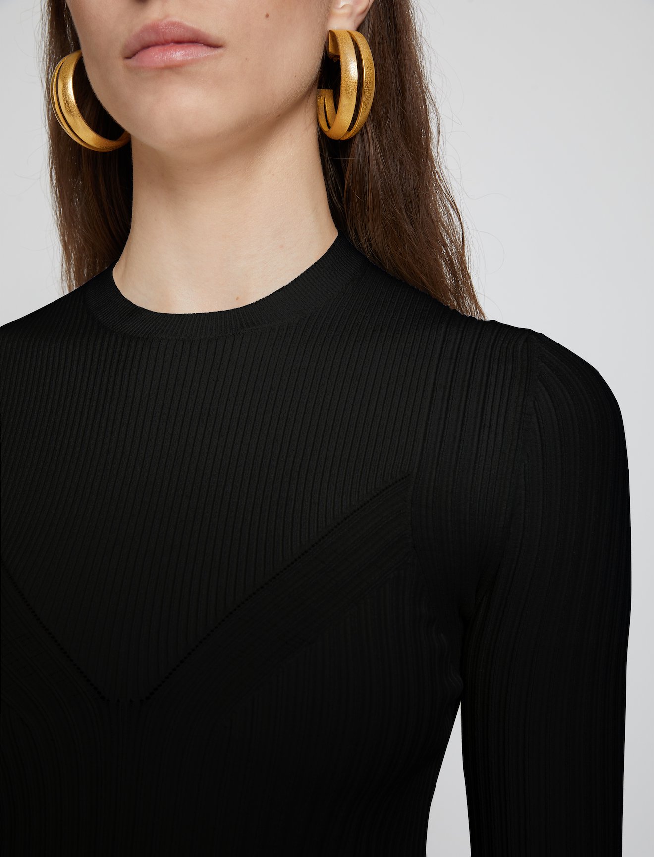 Rib Detail Knit Top #4