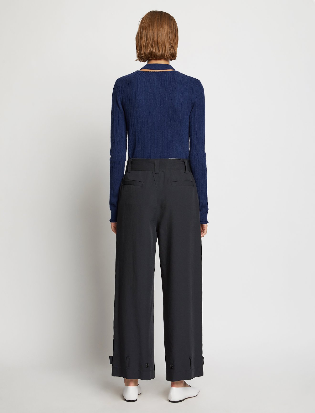 Rib Knit Crewneck Cardigan #3