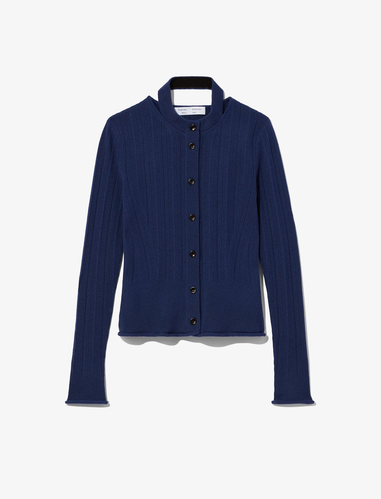 Rib Knit Crewneck Cardigan #5