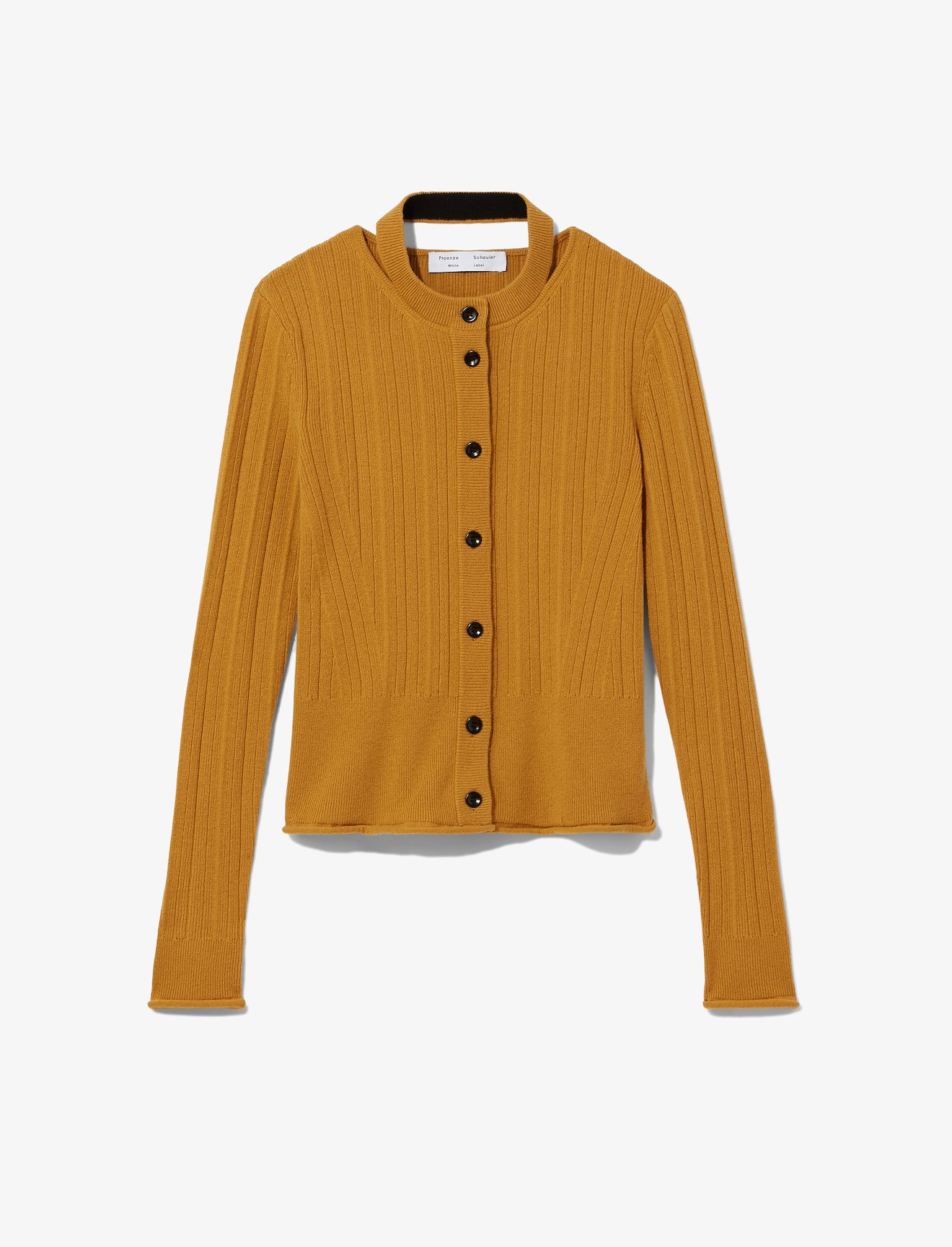 Rib Knit Crewneck Cardigan #5