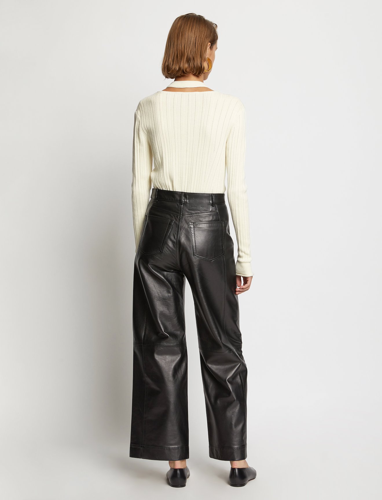 Rib Knit Crewneck Cardigan #3