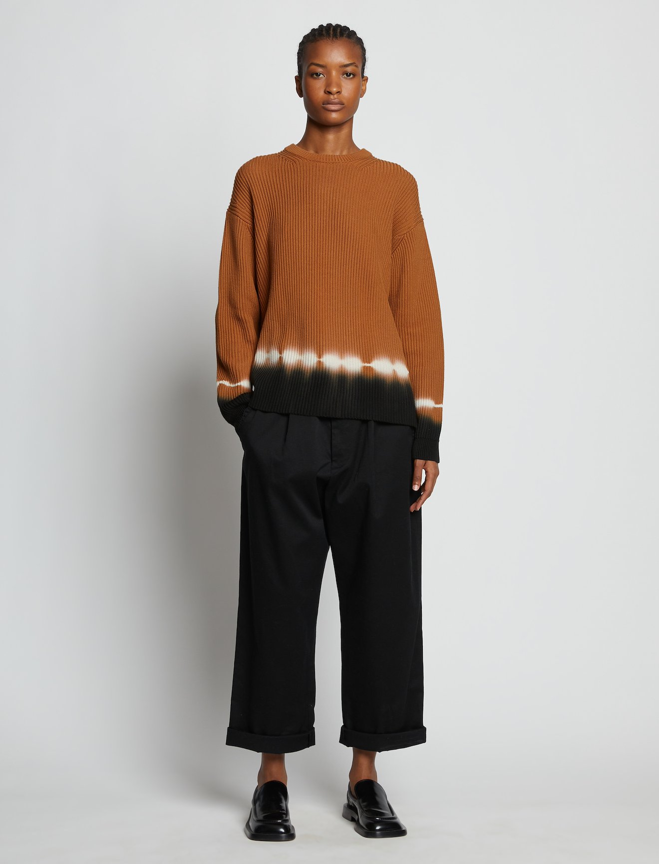 Rib Knit Dip Dye Sweater #6