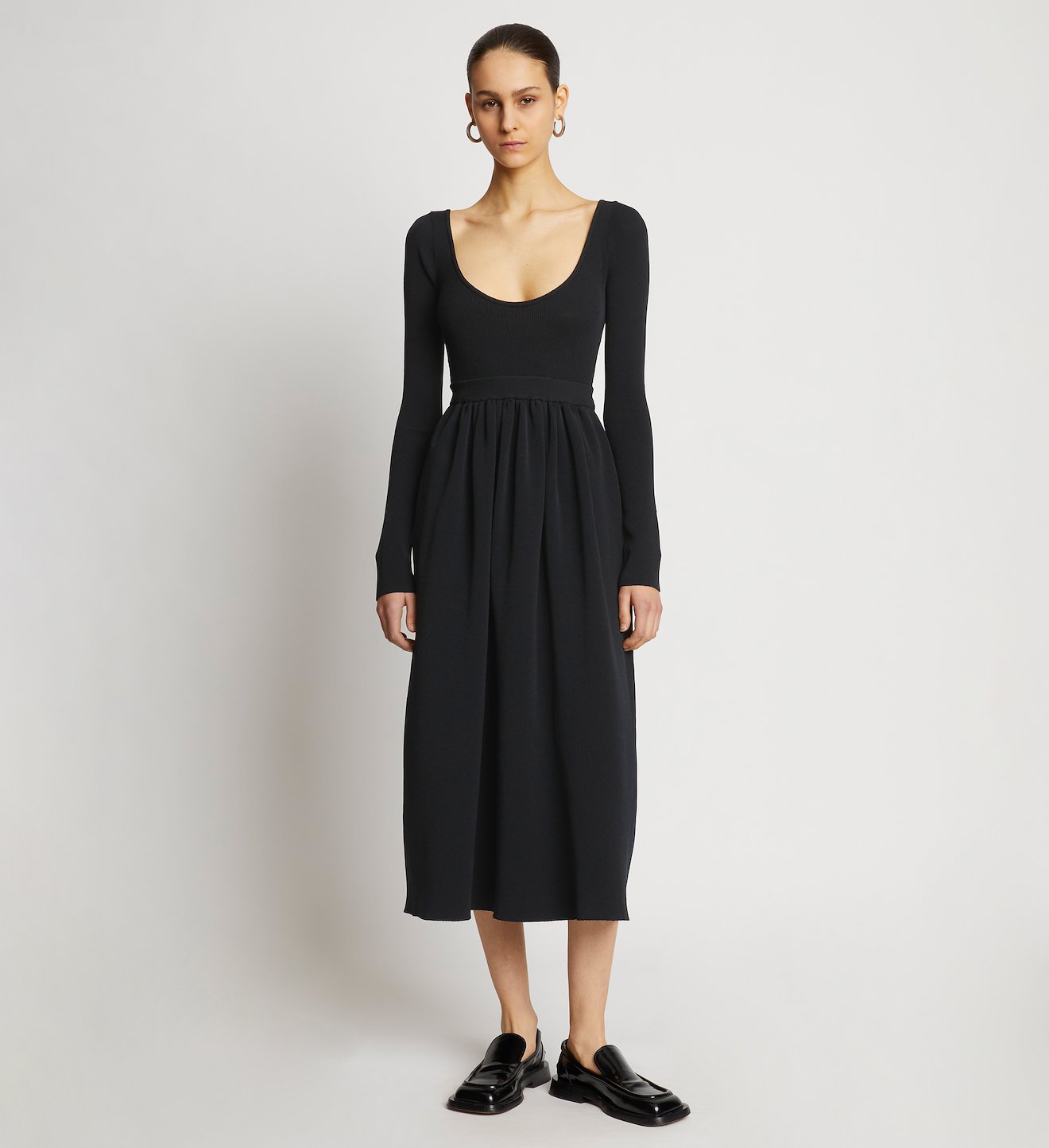 Rib Knit Long Sleeve Dress