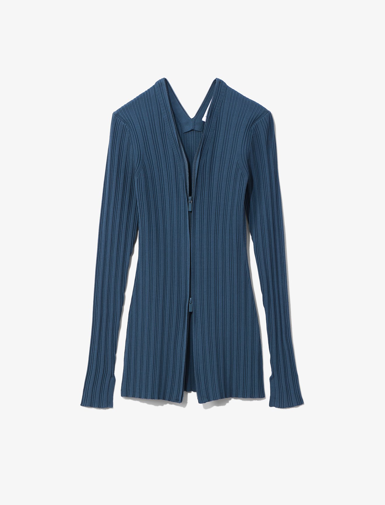 Rib Knit Zip Cardigan #5