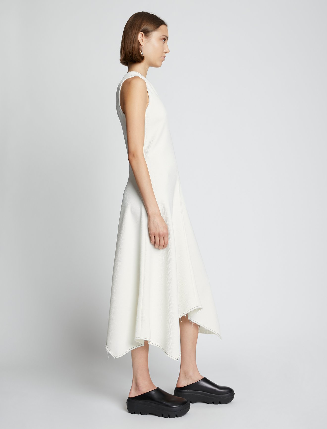 Ribbed Asymmetric Hem Dress #1