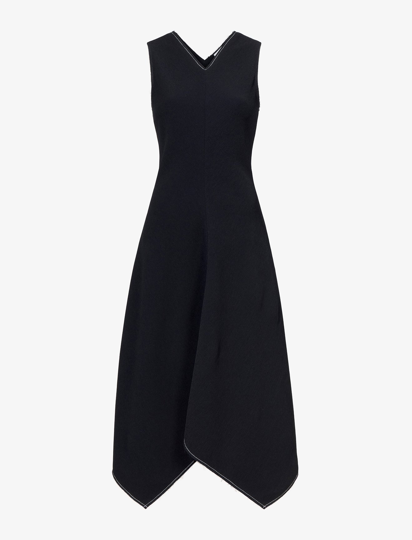 Ribbed Asymmetric Hem Dress #4
