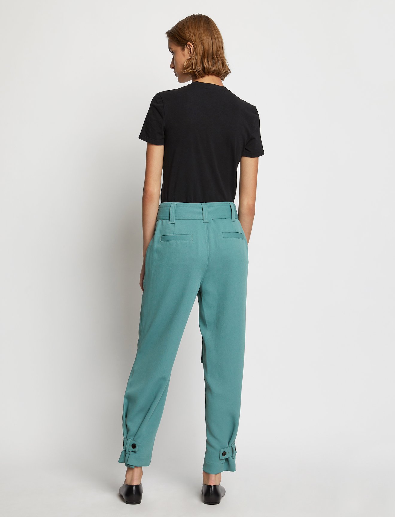 Rumple Pique Belted Pants #2