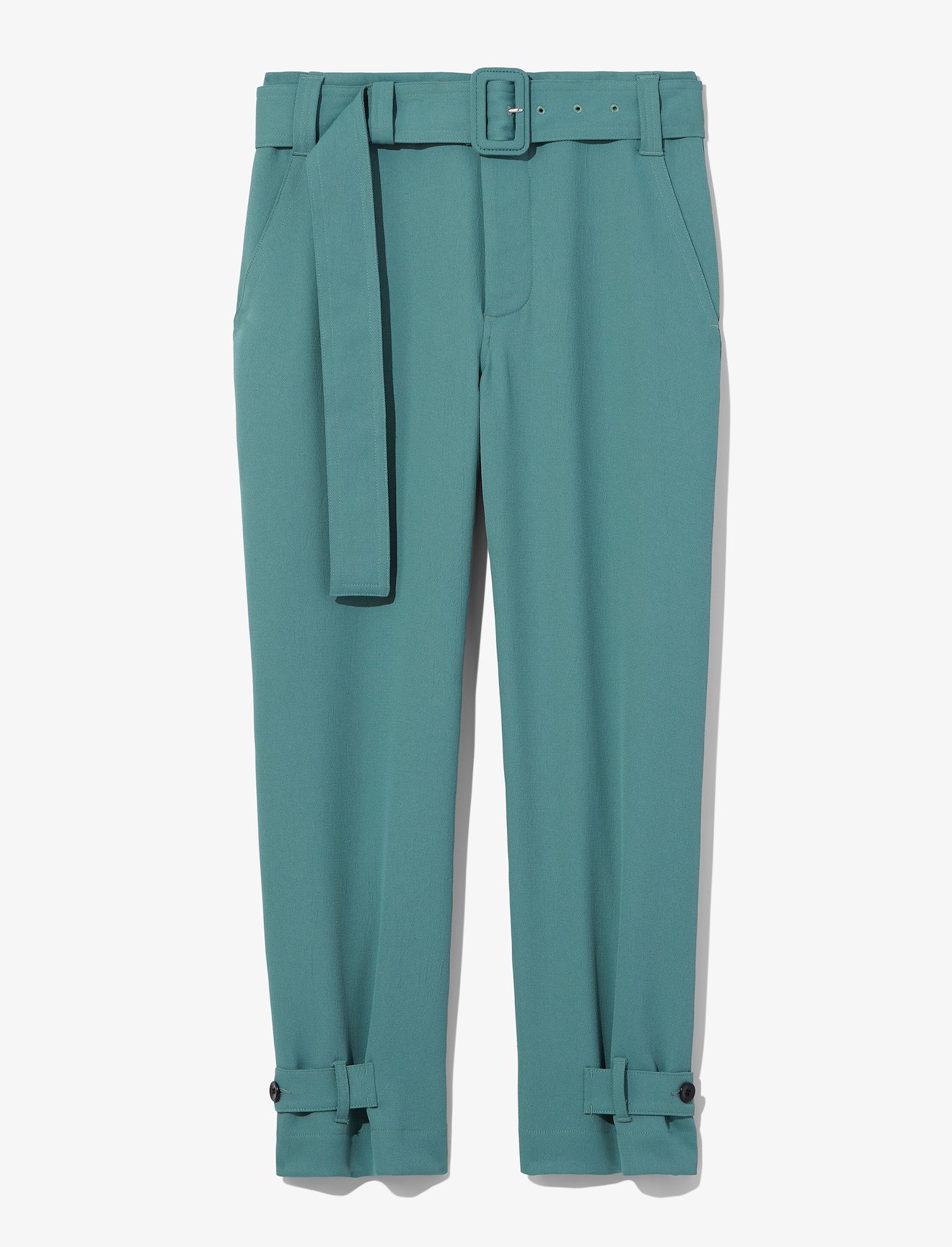 Rumple Pique Belted Pants #4