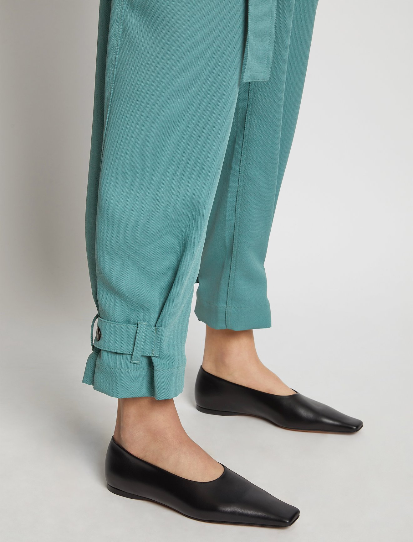 Rumple Pique Belted Pants #3