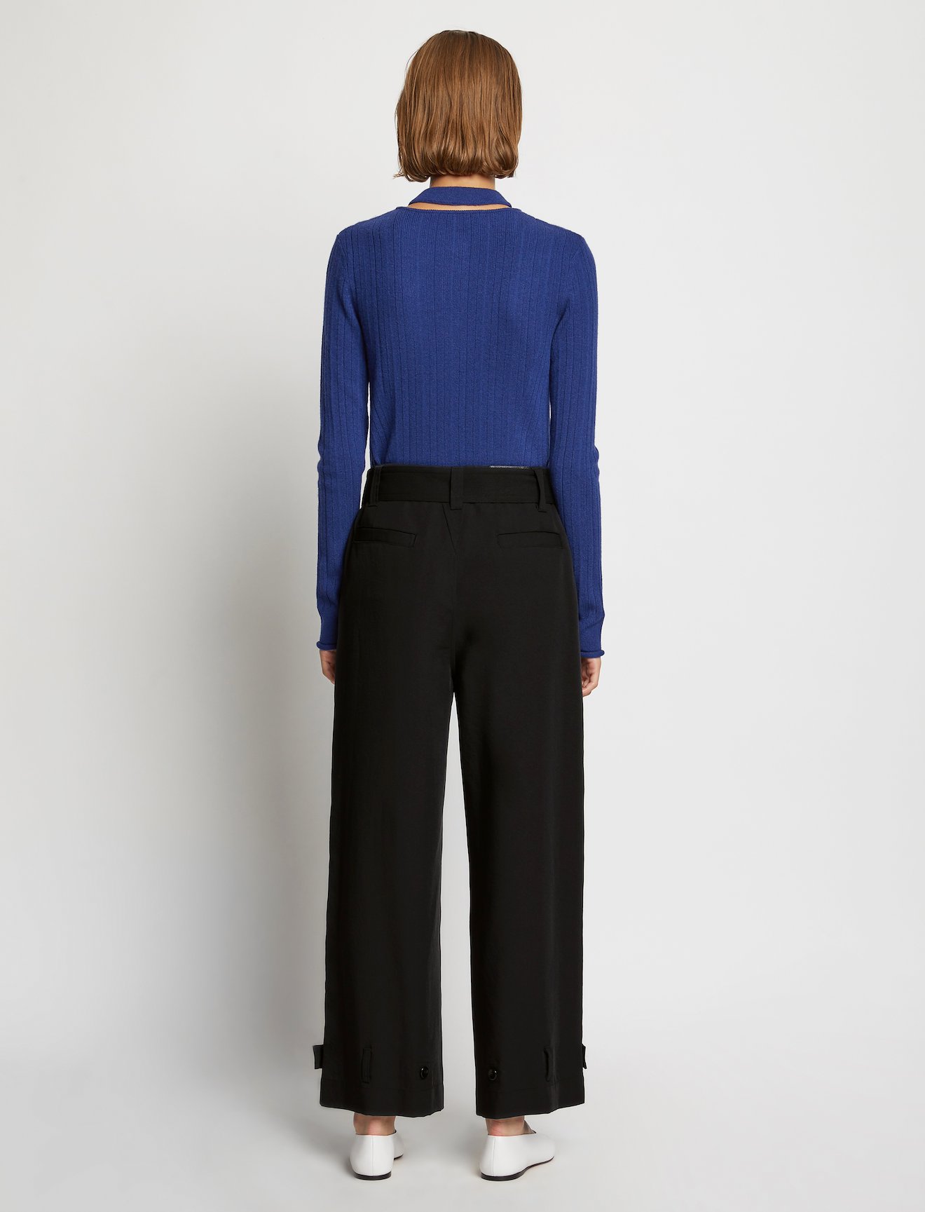 Rumple Pique Belted Pants #2