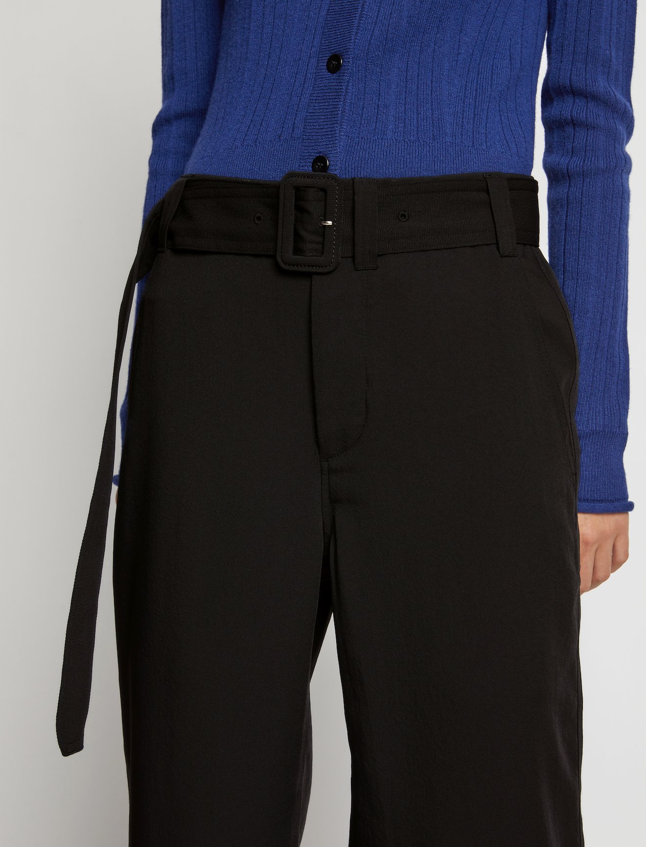Rumple Pique Belted Pants #3