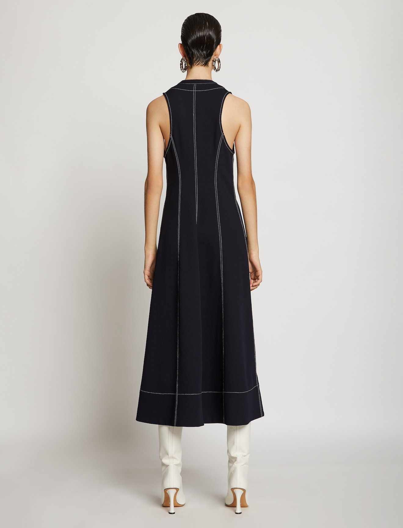 Rumpled Pique Button Front Dress #2