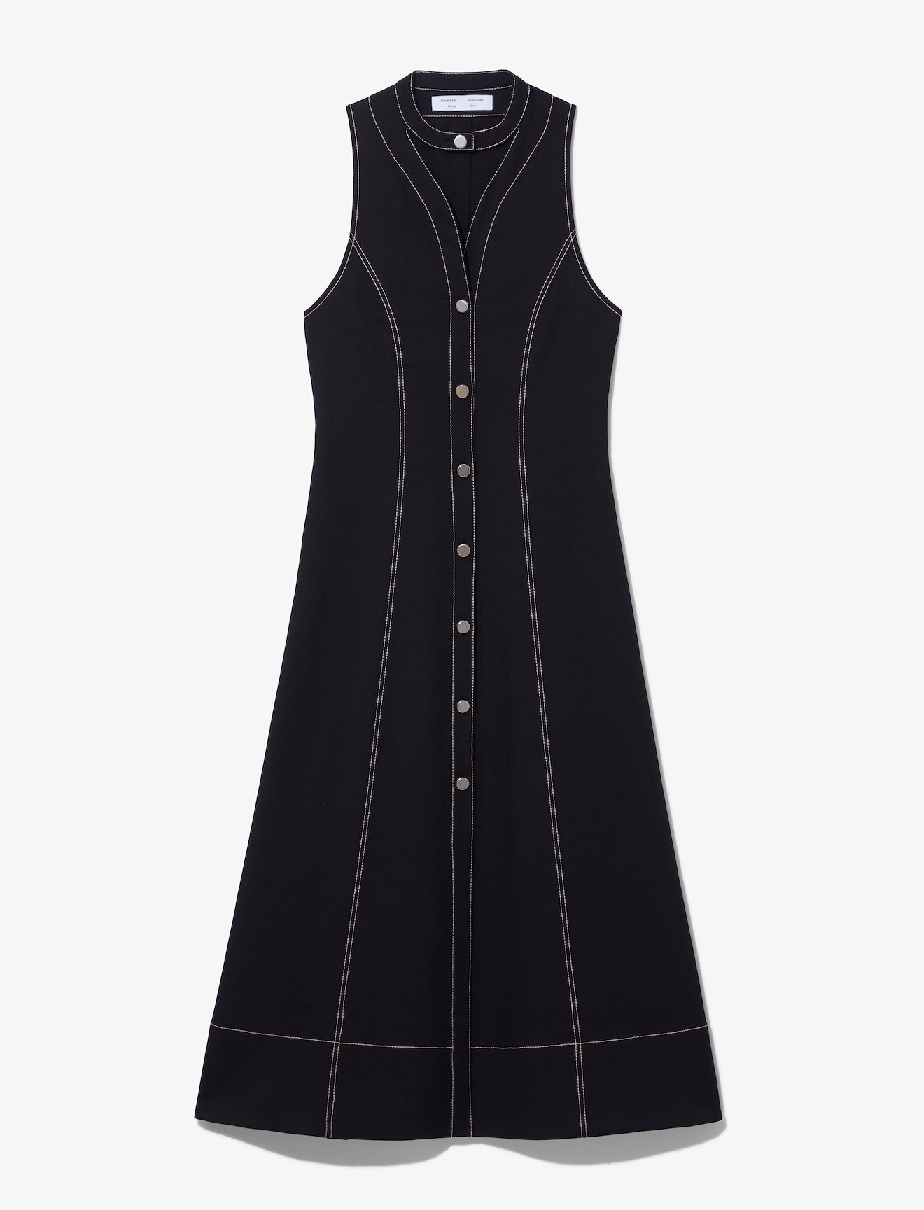Rumpled Pique Button Front Dress #4