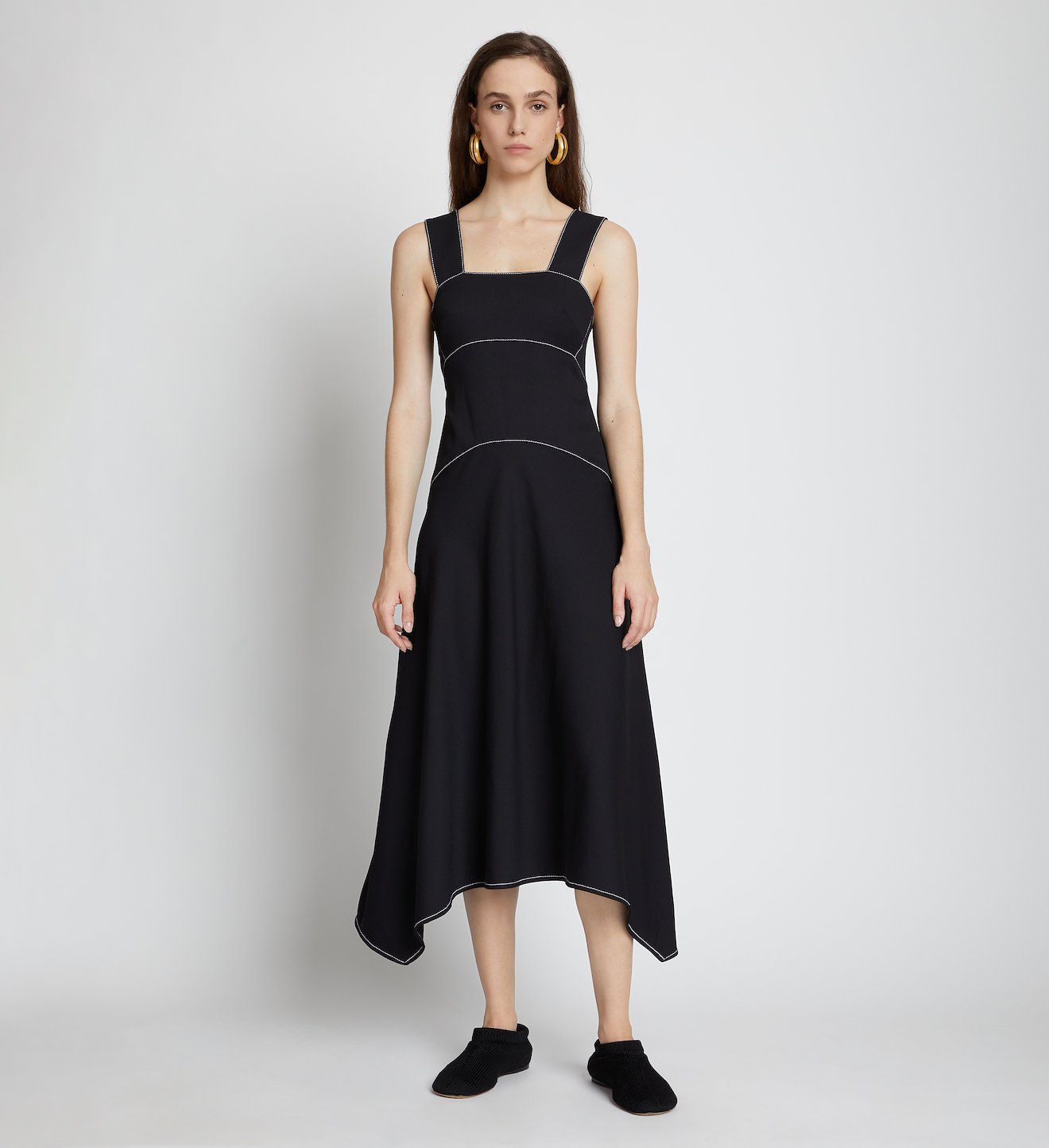 Rumpled Pique Dress