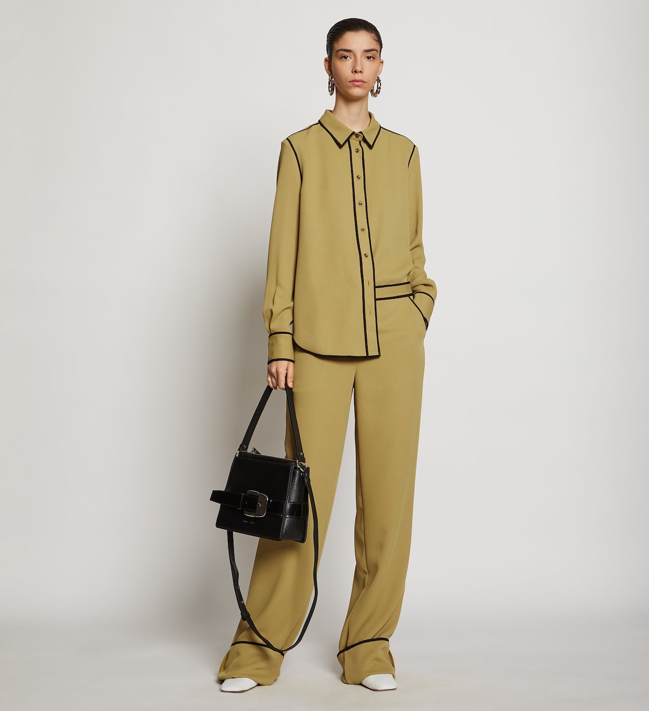 Rumpled Pique Pajama Pants