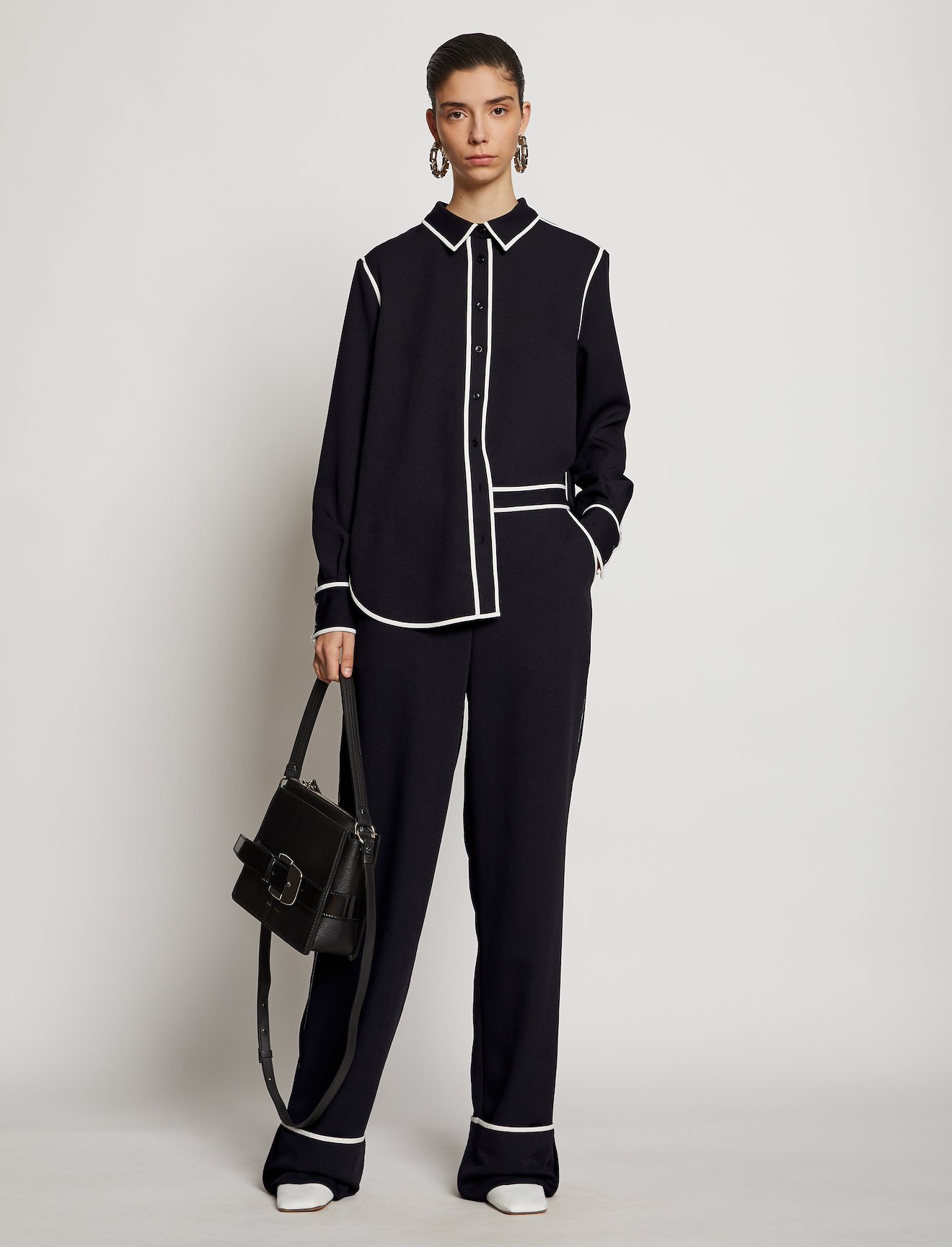 Rumpled Pique Pajama Top #1
