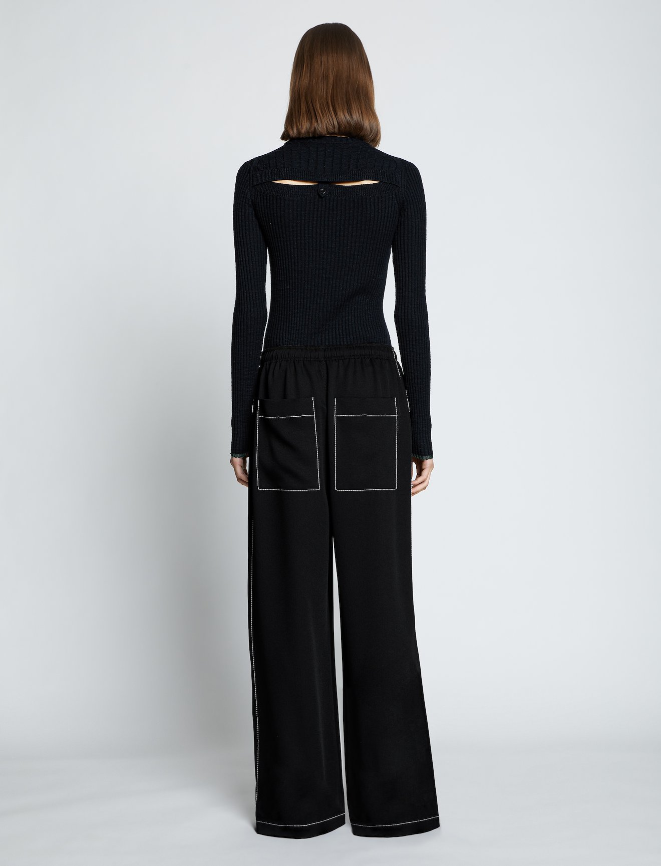 Rumpled Pique Wide Leg Pants #2
